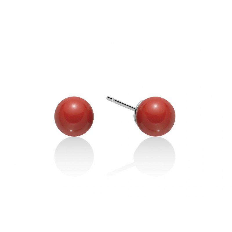 Miluna - Orecchini Argento - Corallo Rosso