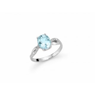 COLLIERINO DIAMANTI ACQUAMARINA