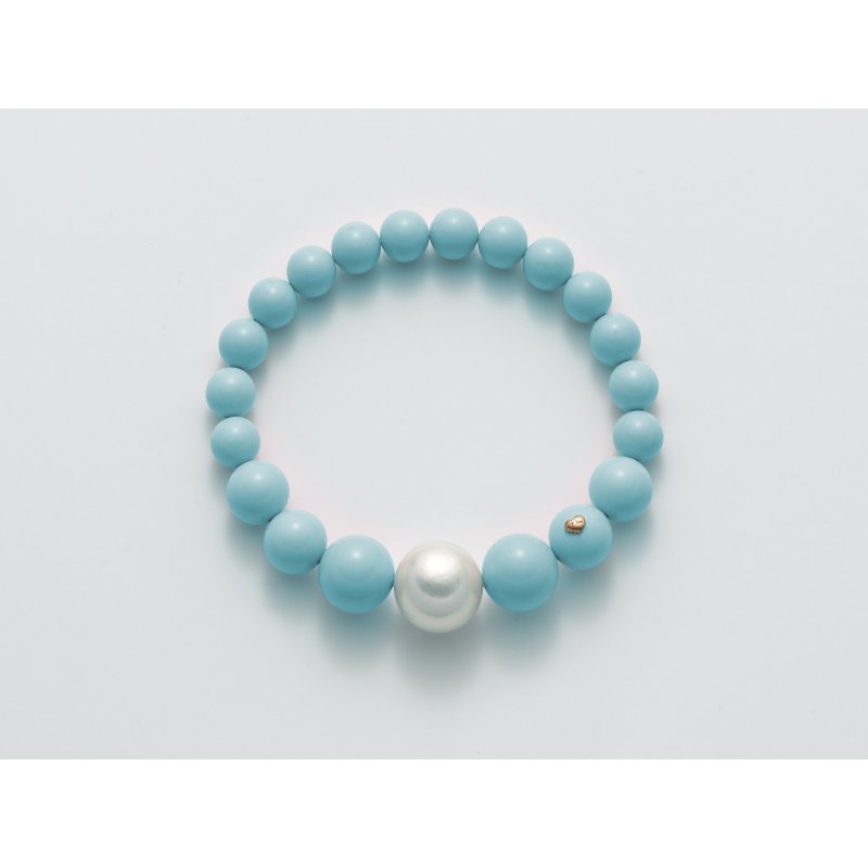 Miluna - Bracciale Au+Pc+Aggl - Oro - Perle