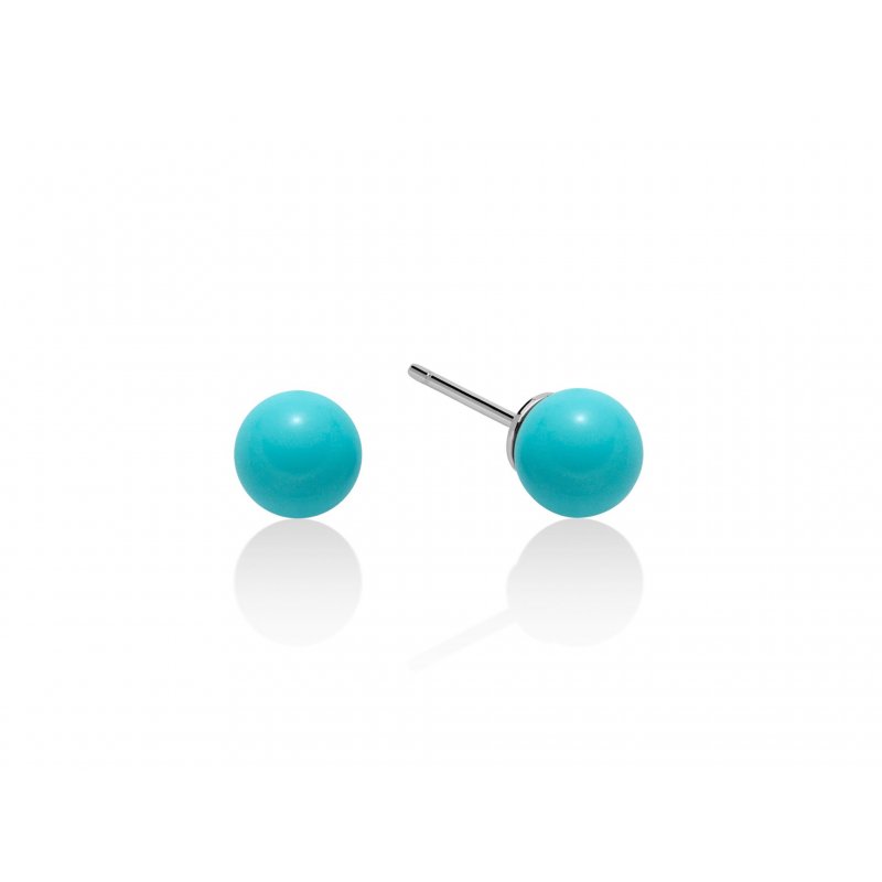 Miluna - Orecchini Argento - Turchese - 7Mm