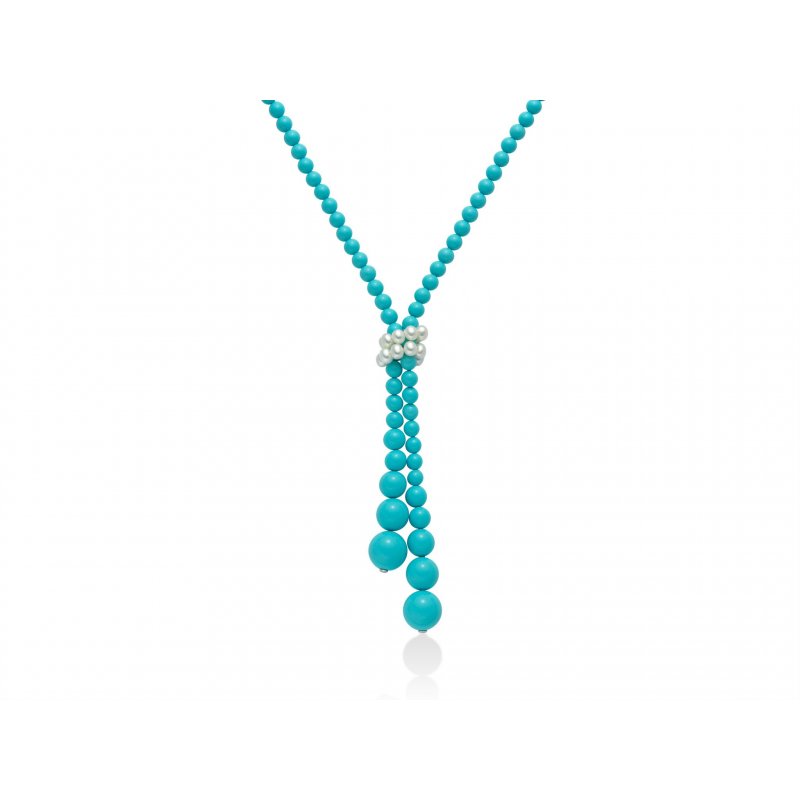 Miluna - Collana Argento E Oro - Perle Vere