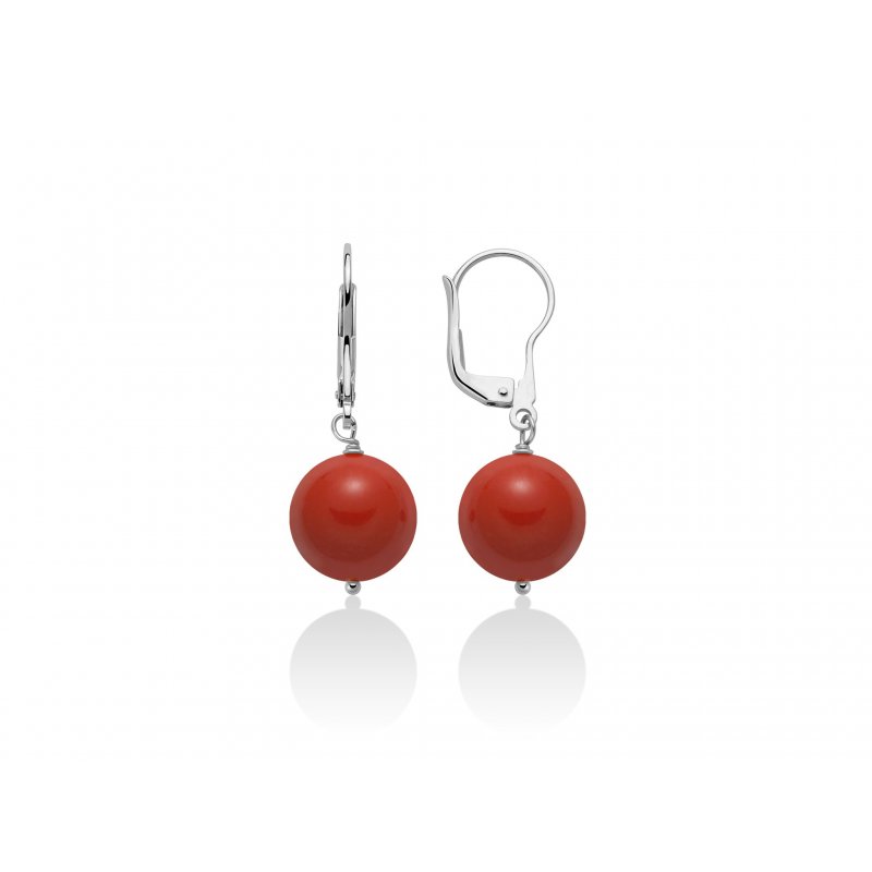 Miluna - Orecchini Argento - Corallo Rosso