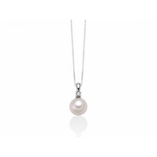 Miluna - Collier Au+Pc+Diam - Oro - Perle