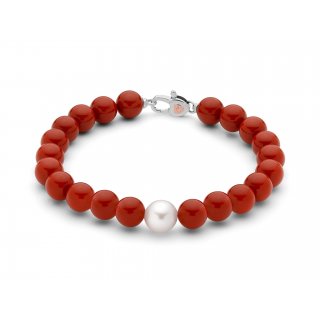 Miluna - Bracciale Argento E Oro - Perle Vere