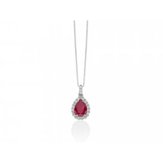 Miluna - Collier Au+Diam+Rubn - Oro - Rubino