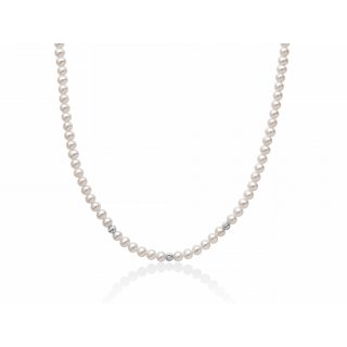 Miluna - Collana Au+Pc - Oro - Perle