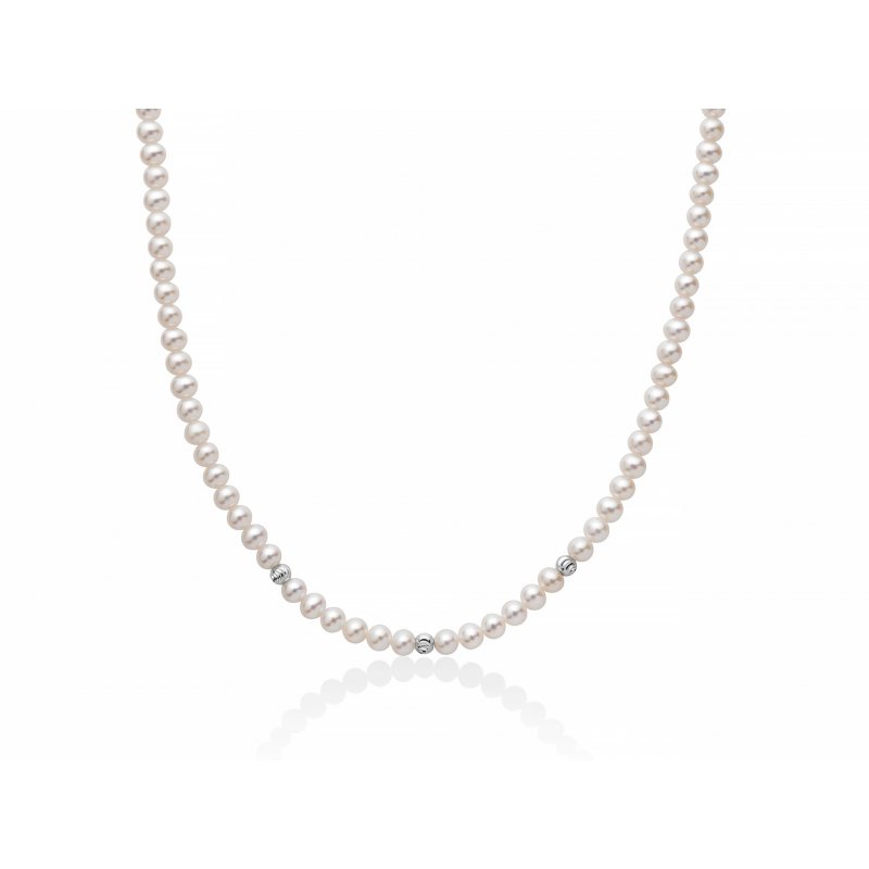 Miluna - Collana Au+Pc - Oro - Perle