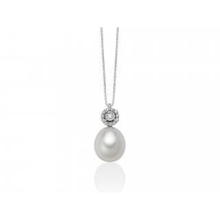 Miluna - Collier Au+Pc+Diam - Oro - Perle