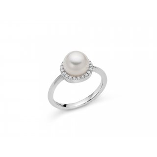 Miluna - Anello Con Perle E Diamanti - Oro