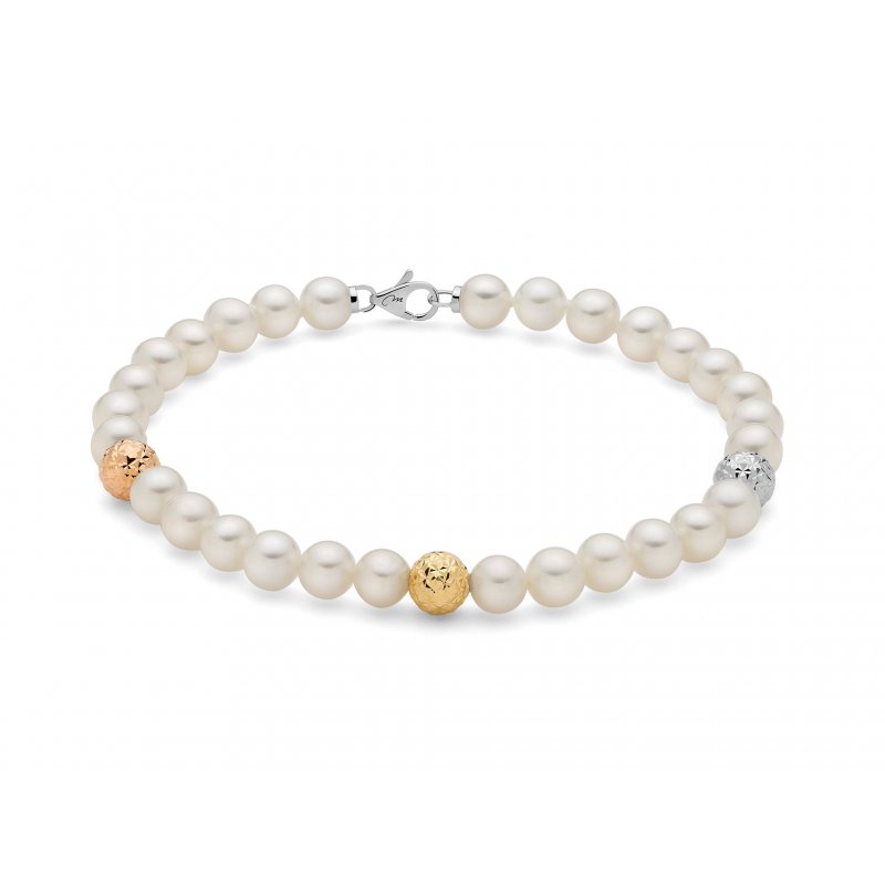 Miluna - Bracciale Au+Pc - Oro - Perle