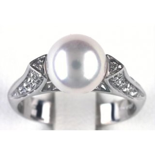 Salvini - Anello Brill. E Perle - Oro Bianco - Diamante