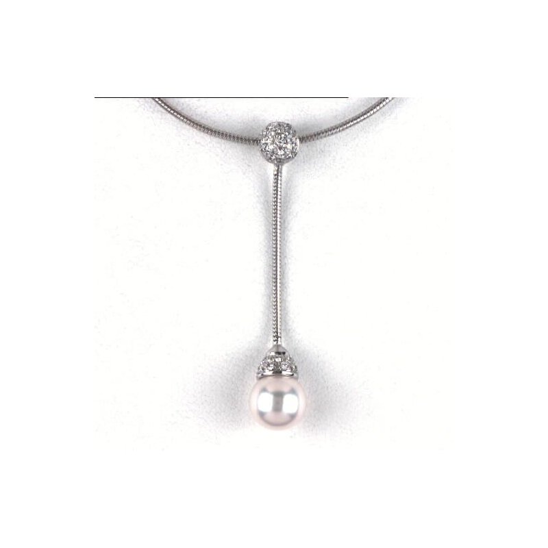 Salvini - Collana Diamanti E Perle - Oro Bianco