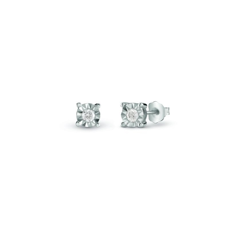 Bliss - Orecchini Ob Brill - Oro Bianco - Diamante
