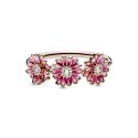 Anello con tre Margherite rosa