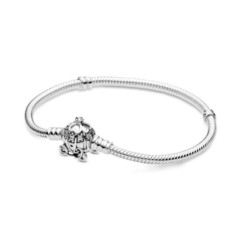 Disney, bracciale Pandora Moments con chiusura con carrozza a forma di zucca di Cenerentola