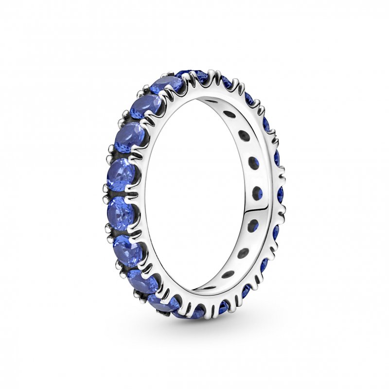 Anello Fascia Scintillante Blu