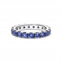 Anello Fascia Scintillante Blu