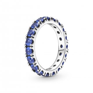 Anello Fascia Scintillante Blu