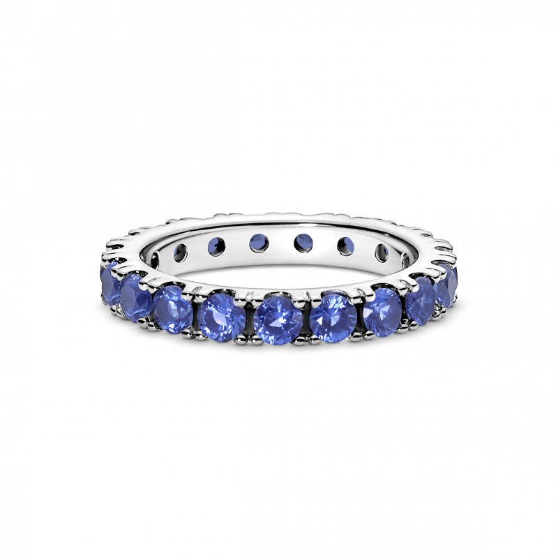 Anello Fascia Scintillante Blu