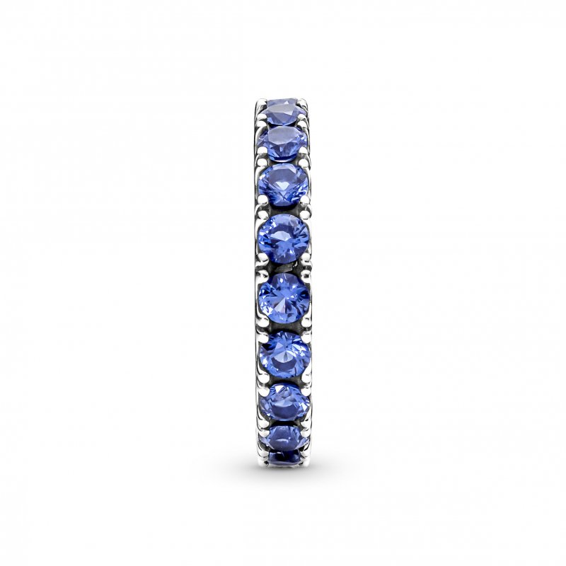 Anello Fascia Scintillante Blu
