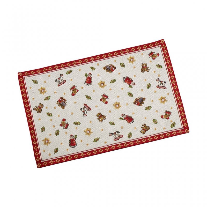 Toy‘S Delight Tovaglietta Gobelin, Motivo Giocattoli, Rosso/Multicolore, 32 X 48 Cm
