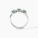 Anello In Argento Con Smeraldi Sintetici,Milanesienne,