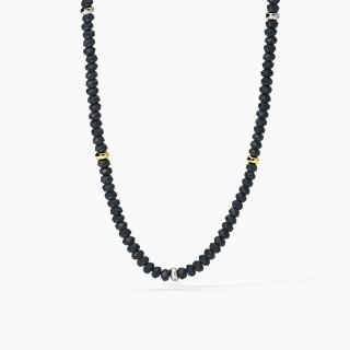Collana In Argento Con Ematite E Inserti Dorati,On Road,