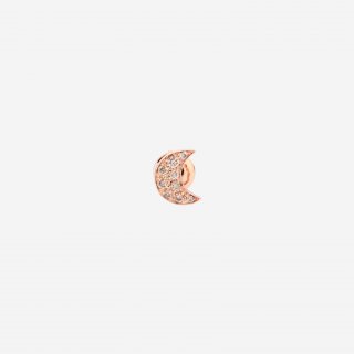 Dodo - Orecchino Stud Luna Prezioso - Oro Rosa - Diamanti
