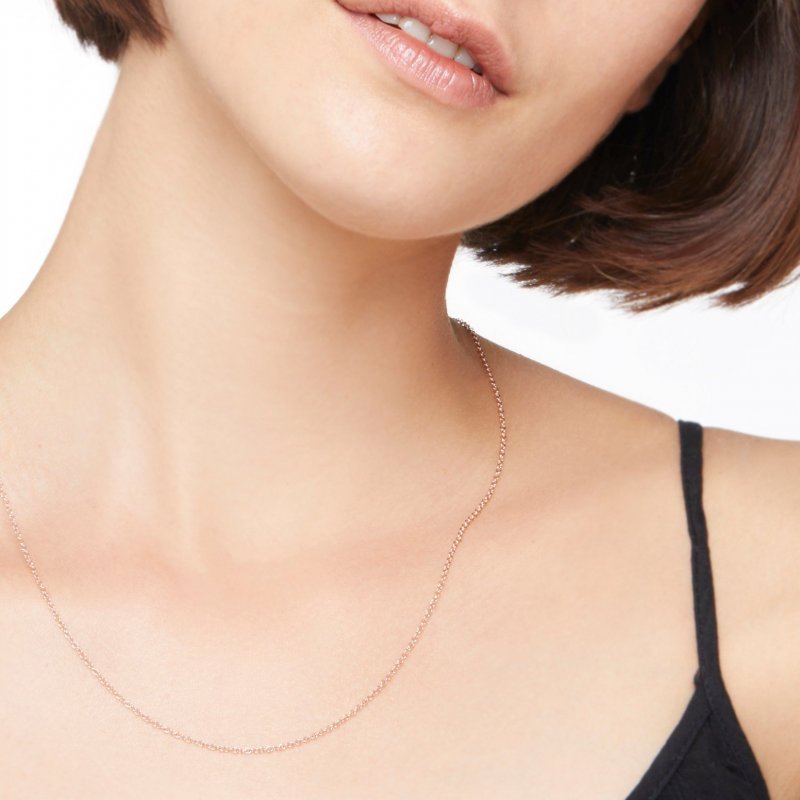 Dodo - Collana Essentials - Oro Rosa 9K - Piastrina