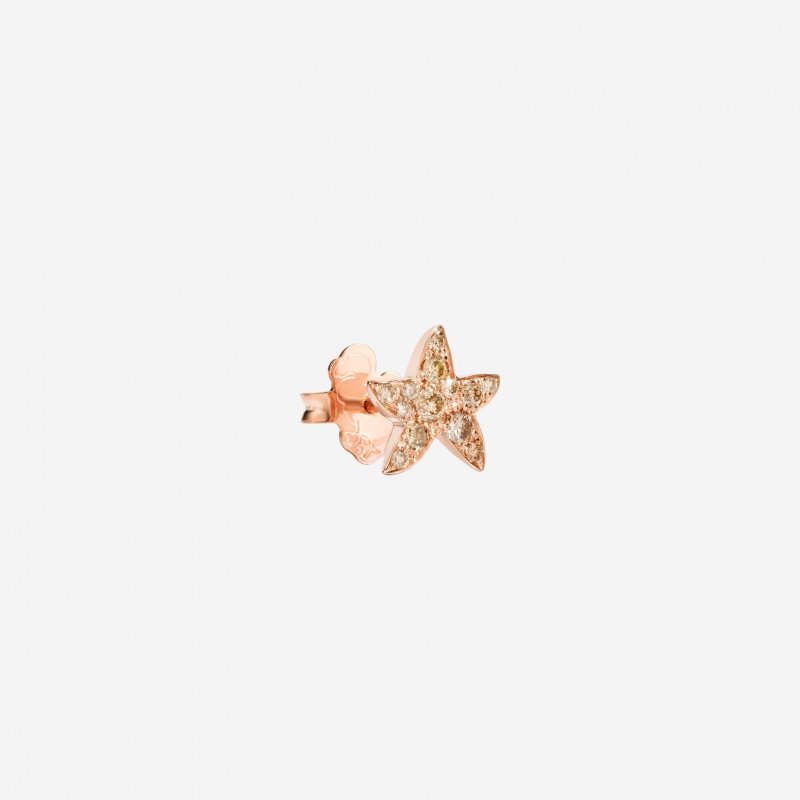 Dodo - Orecchino Stellina Prezioso - Oro Rosa - Diamanti