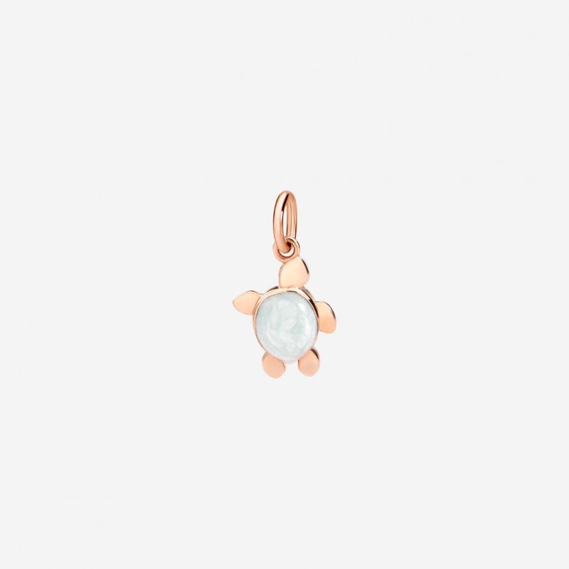 Dodo - Ciondolo Tartaruga Marina - Oro Rosa 9K - Smalto Perlato