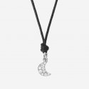 Dodo - Ciondolo Luna Prezioso - Oro Bianco - Diamanti