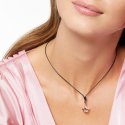 Dodo - Ciondolo Corona - Oro Rosa 9K - Cordino Nero