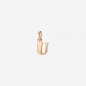 Dodo - Ciondolo Lettera U - Oro Rosa 9K - Modello Grande