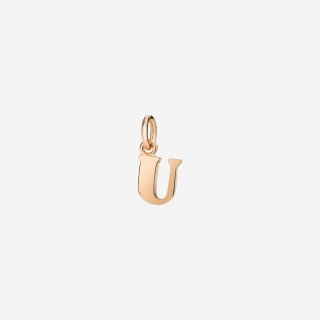 Dodo - Ciondolo Lettera U - Oro Rosa 9K - Modello Grande