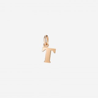 Dodo - Ciondolo Lettera T - Oro Rosa 9K - Modello Grande