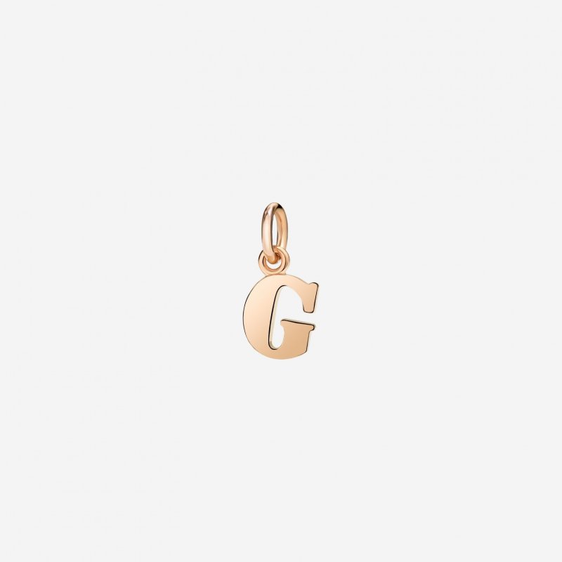 Dodo - Ciondolo Lettera G - Oro Rosa 9K - Grande
