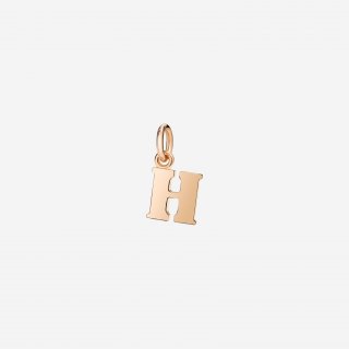 Dodo - Ciondolo Lettera H - Oro Rosa 9K - Modello Grande