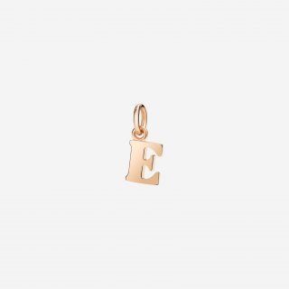 Dodo - Ciondolo Lettera E - Oro Rosa 9K - Modello Grande