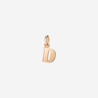Dodo - Ciondolo Lettera D - Oro Rosa 9K - Modello Grande
