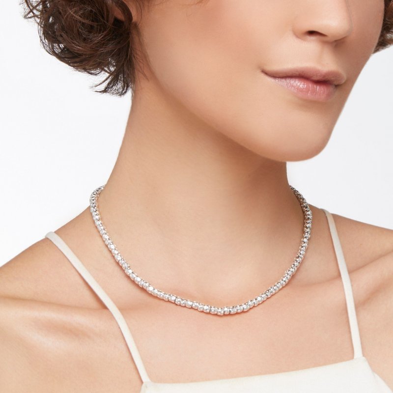 Dodo - Collana Granelli - Argento 925 - Oro Giallo 18K