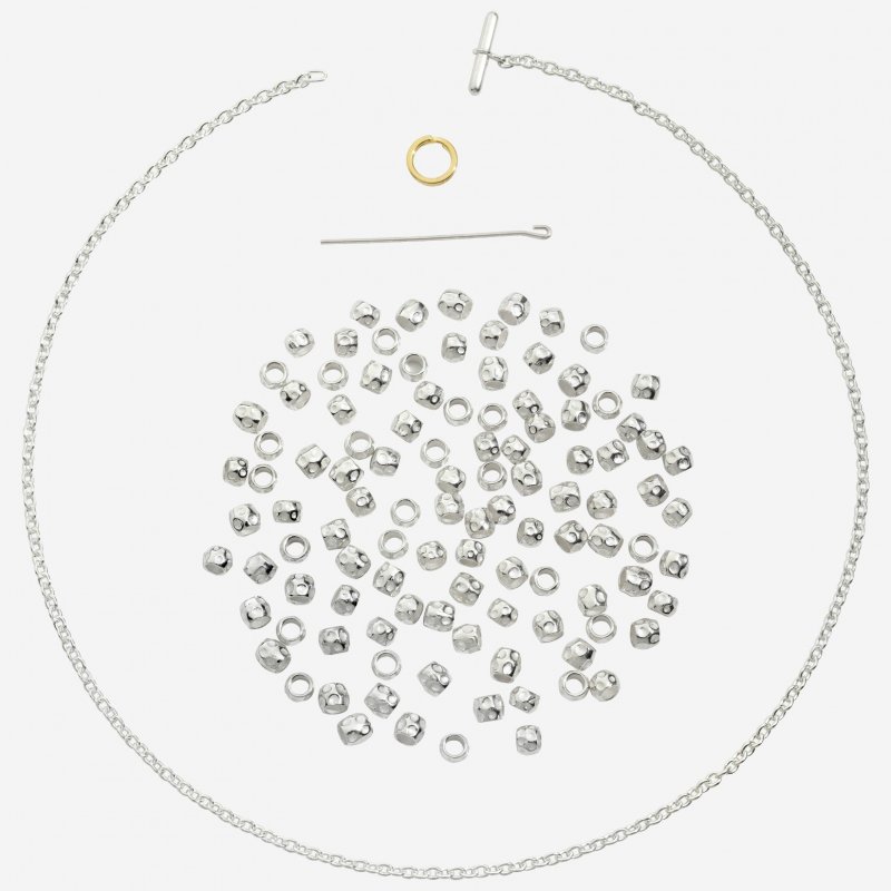 Dodo - Collana Granelli - Argento 925 - Oro Giallo 18K
