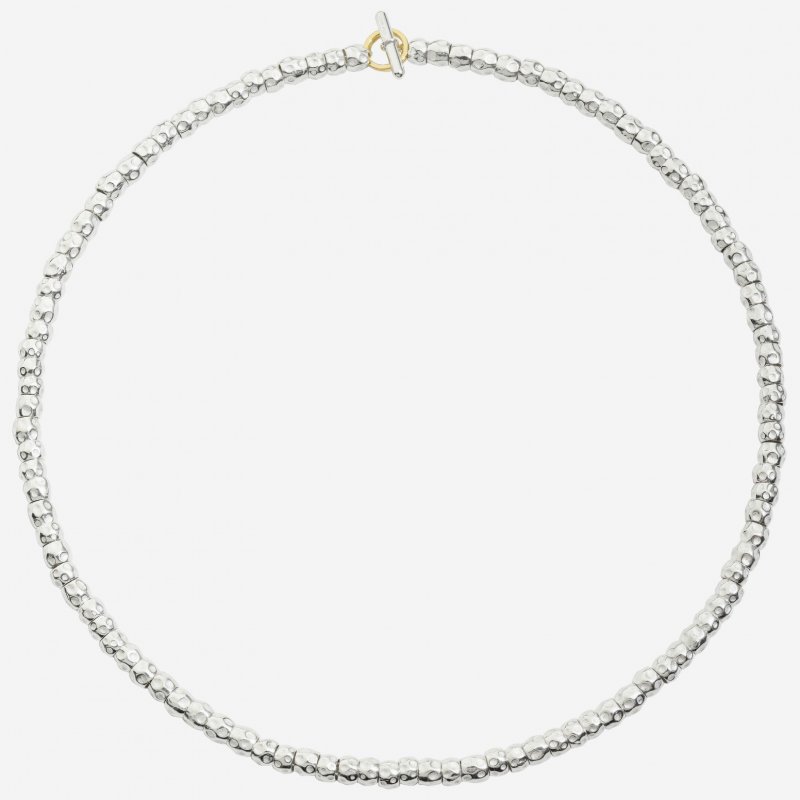 Dodo - Collana Granelli - Argento 925 - Oro Giallo 18K