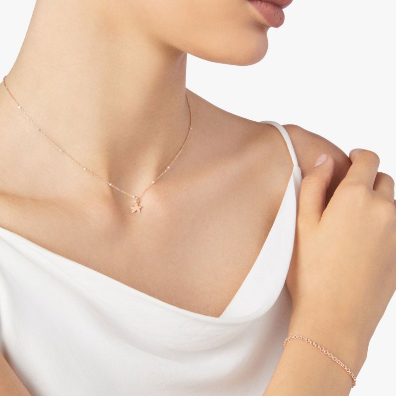 Dodo - Collana Mini Stellina - Oro Rosa 9K - Oro Bianco 9K