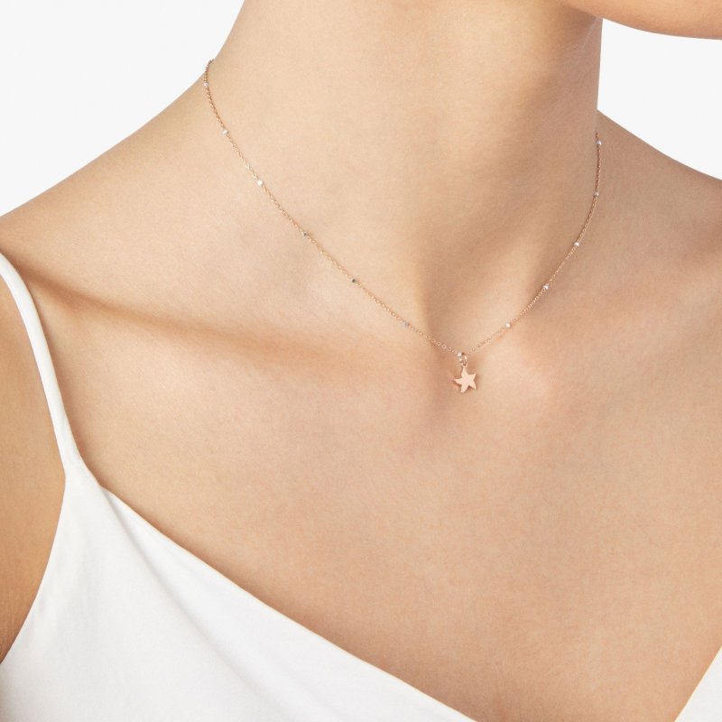 Dodo - Collana Mini Stellina - Oro Rosa 9K - Oro Bianco 9K