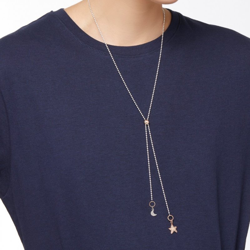Dodo - Collana Lariat Bollicine - Argento - Oro Rosa
