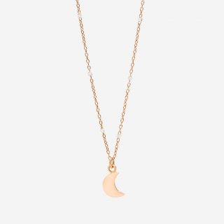 Dodo - Collana Mini Luna - Oro Rosa 9K - Oro Bianco 9K