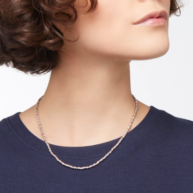 Dodo - Collana Mini Granelli - Argento 925 - Oro Rosa 9K