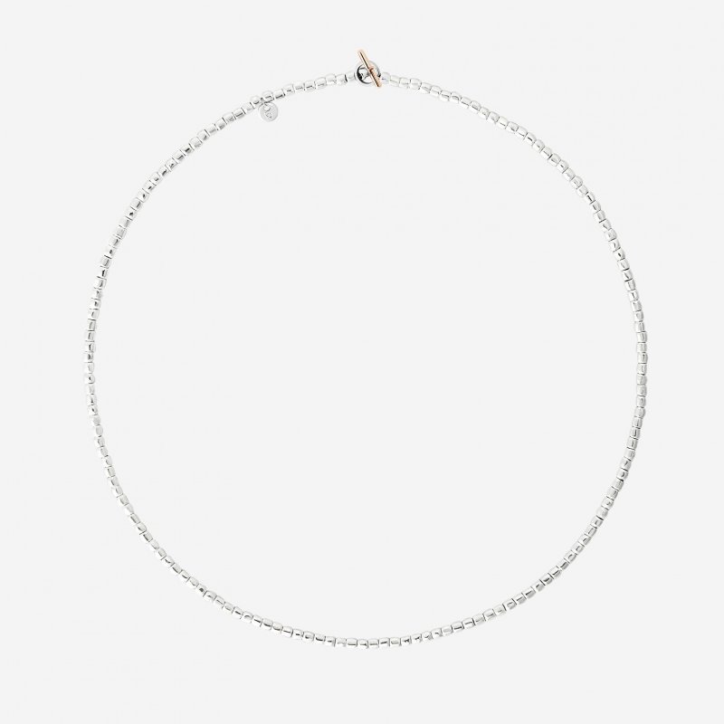 Dodo - Collana Mini Granelli - Argento 925 - Oro Rosa 9K