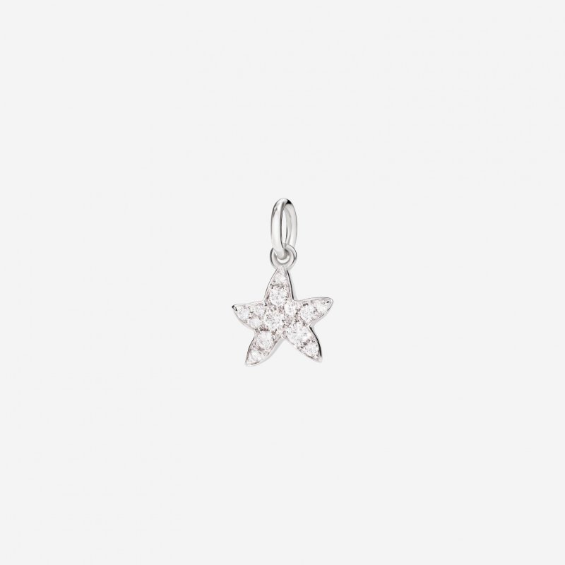 Dodo - Ciondolo Stellina Prezioso - Oro Bianco - Diamanti